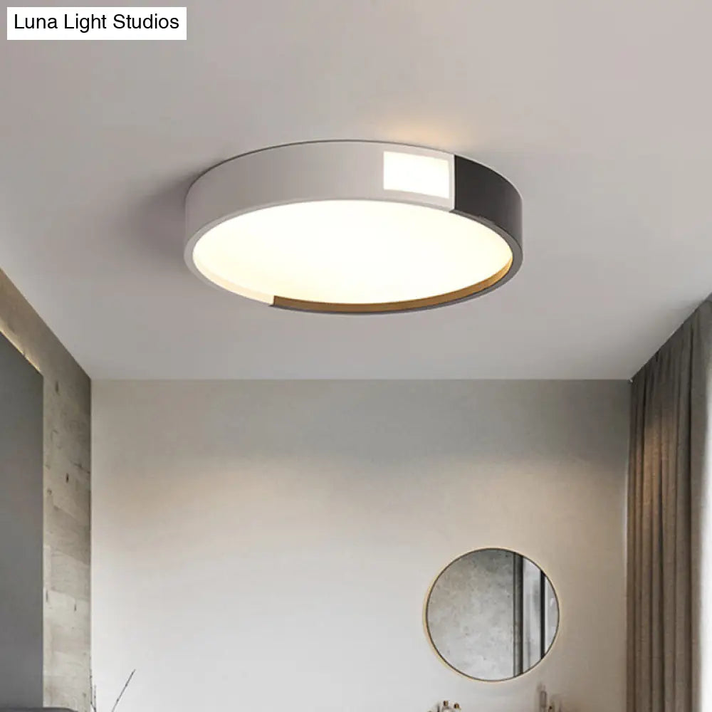 Round Led Ceiling Light Fixture In Black/White Sizes 16-23.5 For Modern Bedrooms Black-White / 16