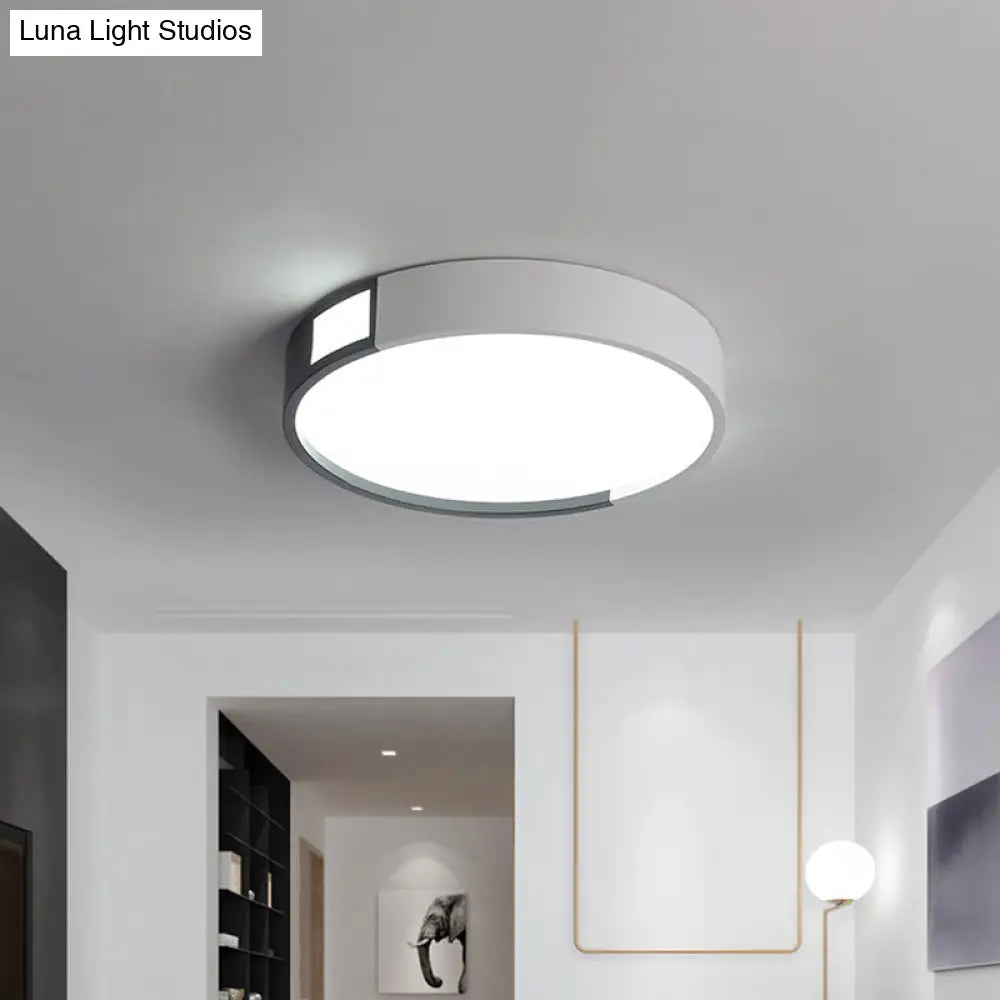 Round Led Ceiling Light Fixture In Black/White Sizes 16-23.5 For Modern Bedrooms