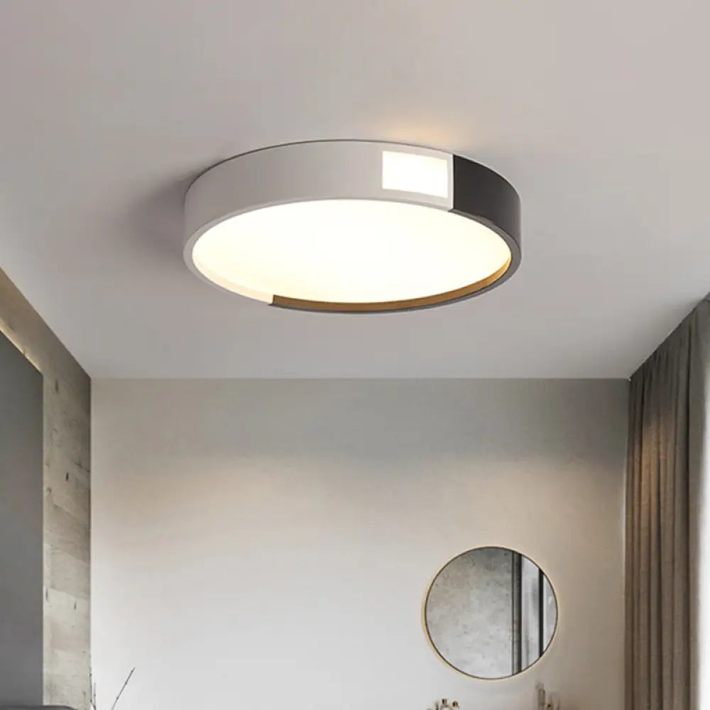 Round Led Ceiling Light Fixture In Black/White Sizes 16’ - 23.5’ For Modern Bedrooms Black -