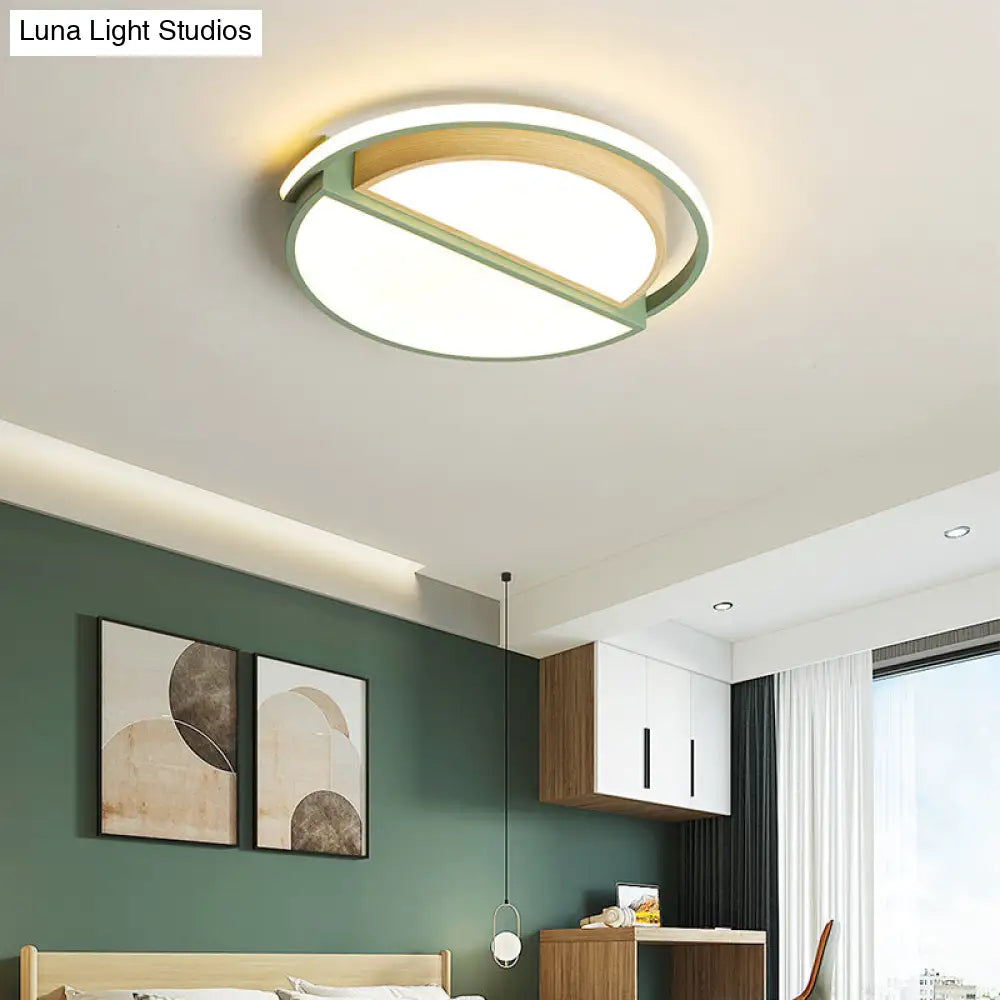 Round Led Flush Ceiling Light - Nordic Acrylic Mount For Bedroom