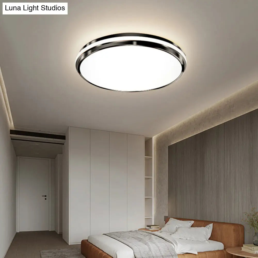 Round Led Flush Mount Ceiling Light For Bedroom