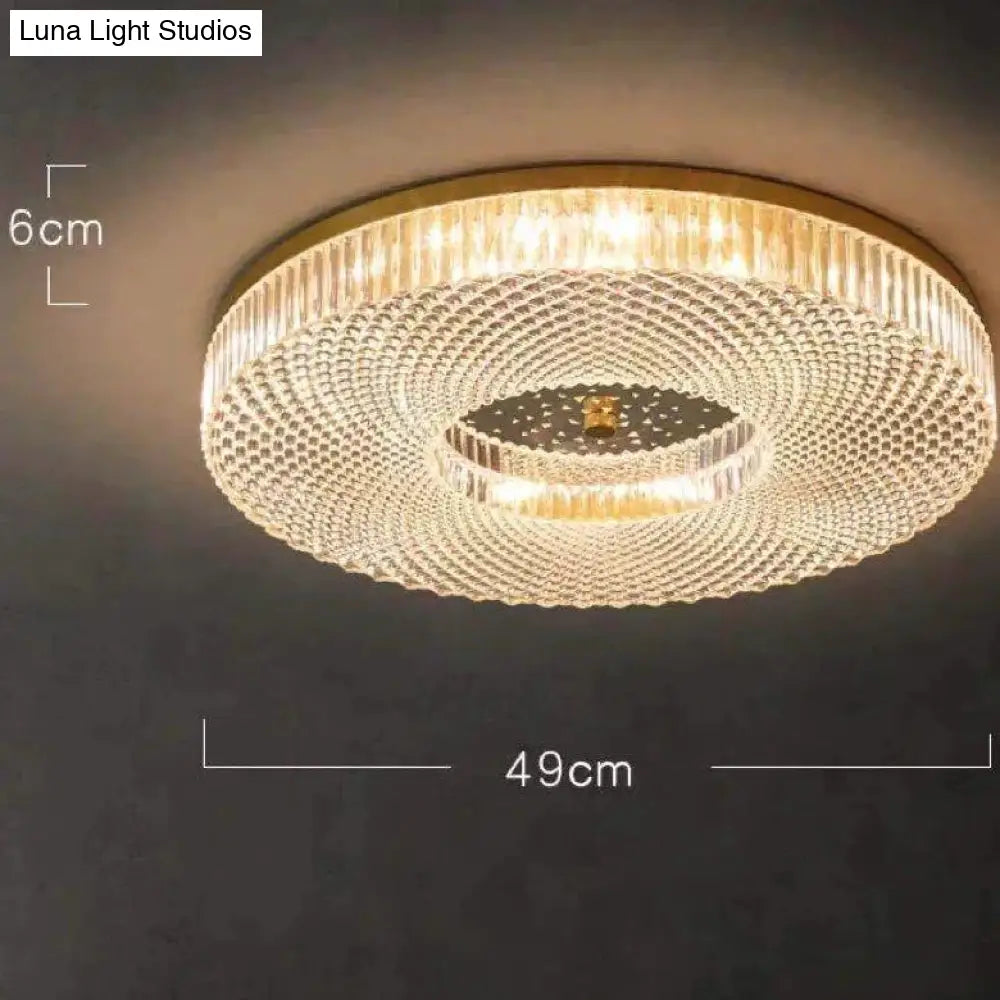 Round Light In The Bedroom Led Ceiling Lamp 49Cm Tricolor Light