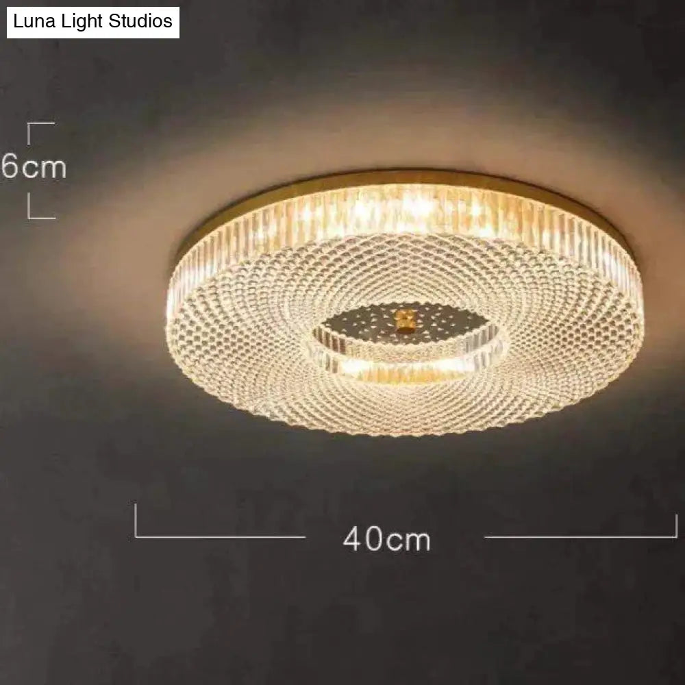 Round Light In The Bedroom Led Ceiling Lamp 40Cm Tricolor Light