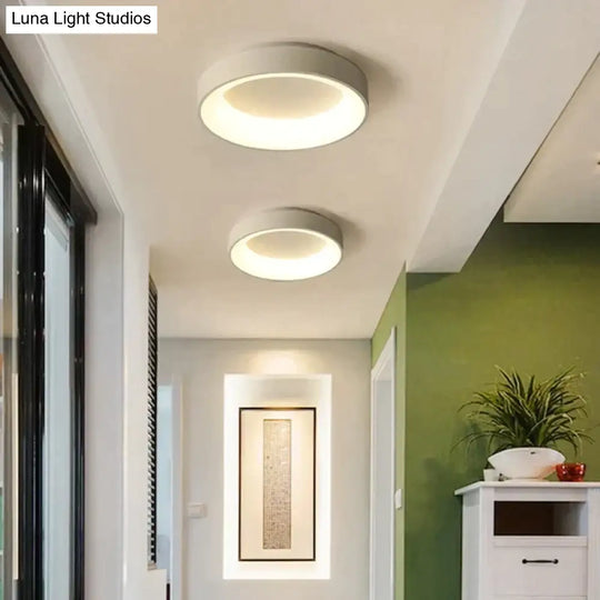 Round Modern Led Ceiling Lights For Living Room Bedroom Study Dimmable+Rc Lamp Fixtures