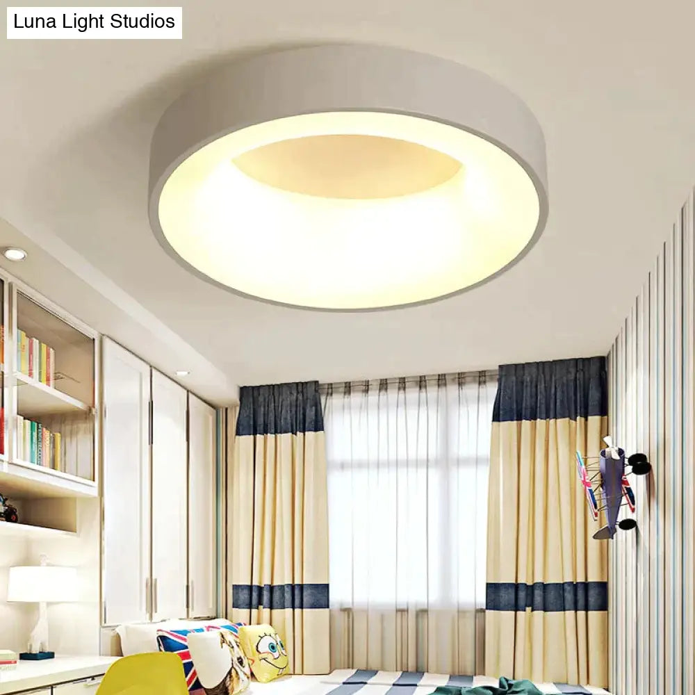 Round Modern Led Ceiling Lights For Living Room Bedroom Study Dimmable + Rc Lamp Fixtures