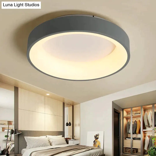 Round/Square/Triangle Modern Led Ceiling Lights For Living Room Bedroom Study Dimmable + Rc Lamp