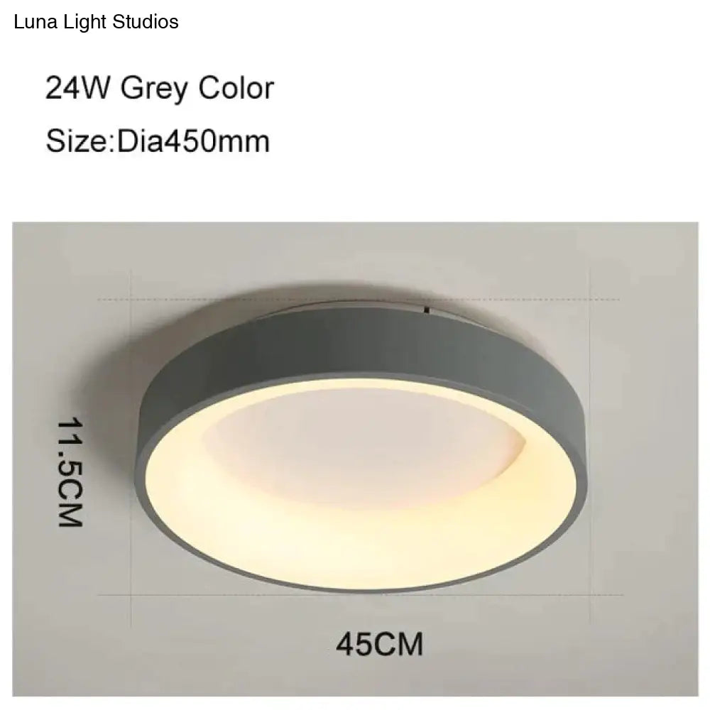 Round/Square/Triangle Modern Led Ceiling Lights For Living Room Bedroom Study Dimmable+Rc Lamp