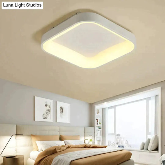 Round/Square/Triangle Modern Led Ceiling Lights For Living Room Bedroom Study Dimmable+Rc Lamp