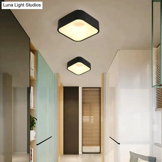 Round/Square/Triangle Modern Led Ceiling Lights For Living Room Bedroom Study Dimmable+Rc Lamp