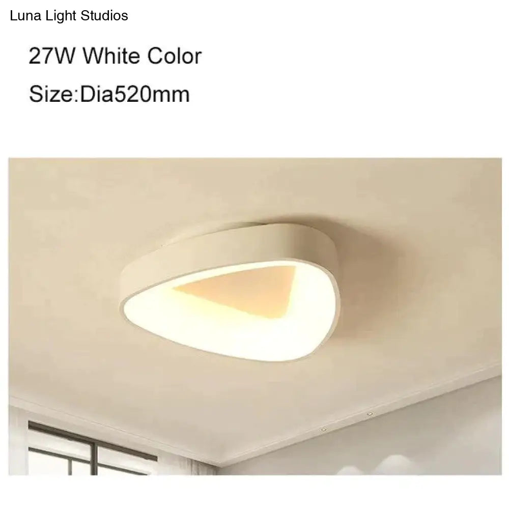 Round/Square/Triangle Modern Led Ceiling Lights For Living Room Bedroom Study Dimmable+Rc Lamp