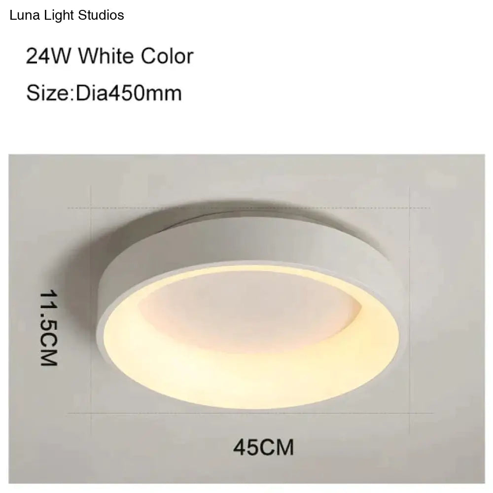 Round/Square/Triangle Modern Led Ceiling Lights For Living Room Bedroom Study Dimmable+Rc Lamp