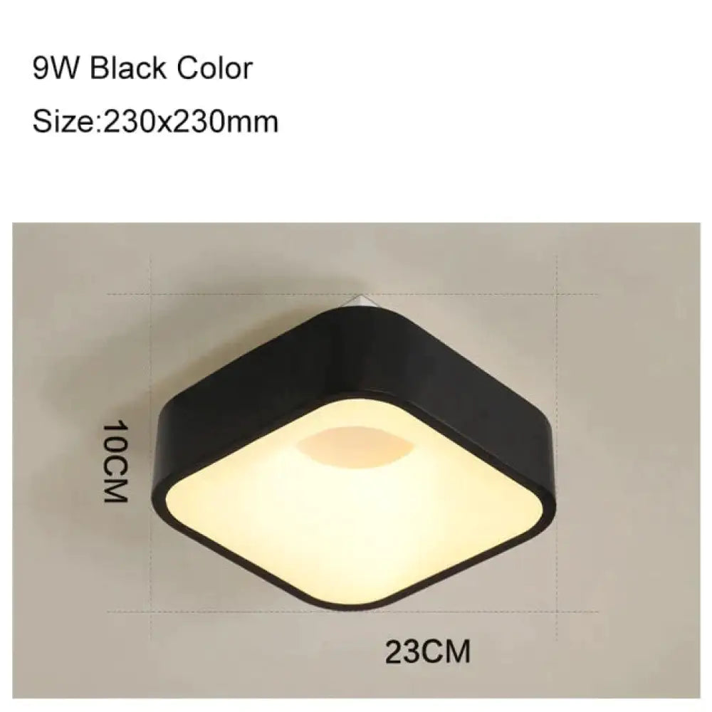 Round/Square/Triangle Modern Led Ceiling Lights For Living Room Bedroom Study Dimmable + Rc Lamp