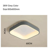 Round/Square/Triangle Modern Led Ceiling Lights For Living Room Bedroom Study Dimmable + Rc Lamp