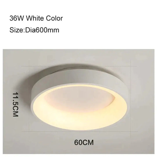 Round/Square/Triangle Modern Led Ceiling Lights For Living Room Bedroom Study Dimmable + Rc Lamp