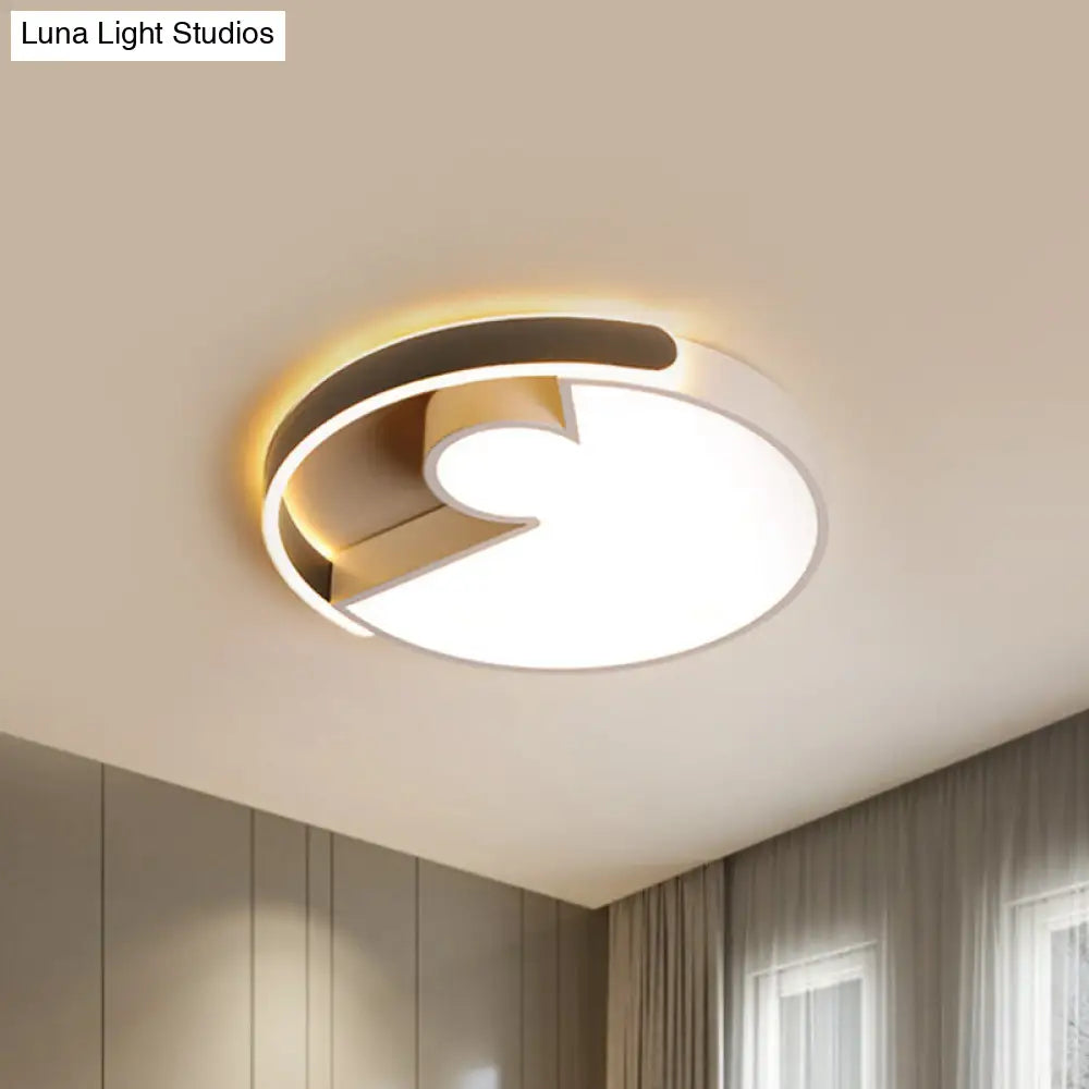 Rounded Splicing Ceiling Flush Acrylic Led Lighting 18/22 Dia Modern Design Warm/White Light