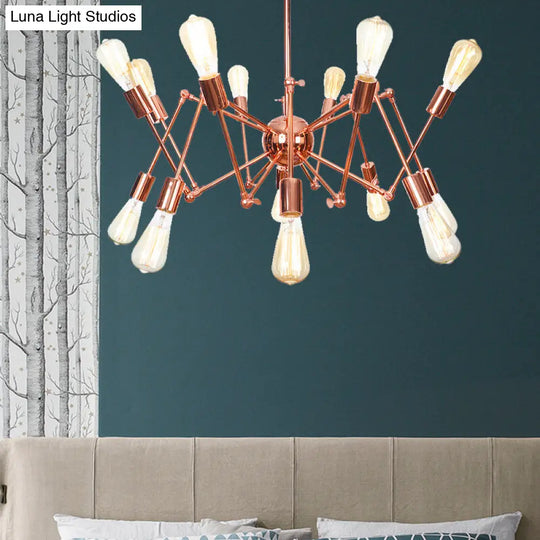 Sputnik Pendant Chandelier - Copper & Rustic Metal 6/8/10 Lights Indoor Lighting Fixture 14 /