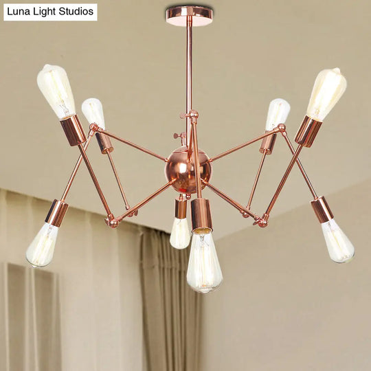 Sputnik Pendant Chandelier - Copper & Rustic Metal 6/8/10 Lights Indoor Lighting Fixture 8 /