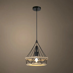 Rustic Hemp Rope Pendant Light Fixture In Brown - Vintage Wrapped Hanging Lamp With 1 Bulb / A