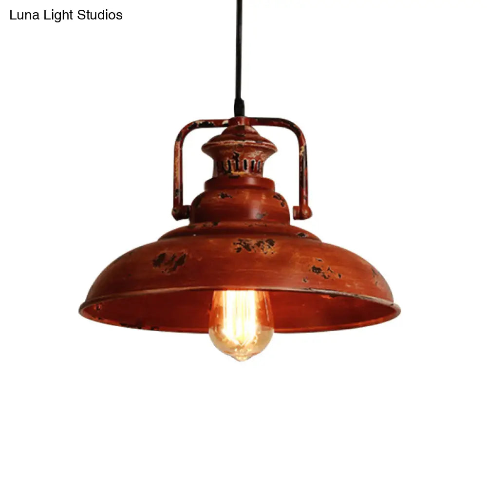 Rustic Industrial Barn Ceiling Light With Adjustable Cord - Perfect For Restaurants