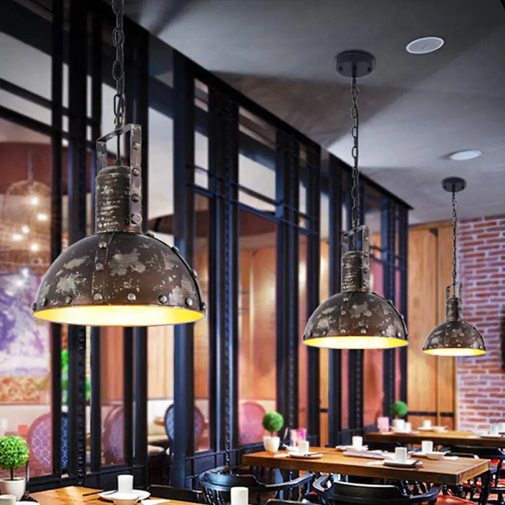 Rustic Loft Style Down Lighting Chimney Restaurant Pendant Ceiling Lamp Rust