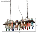 Rustic Metal Pendant Lighting Kit - Industrial Style Hang Lights For Dining Room 1/2/3 Light