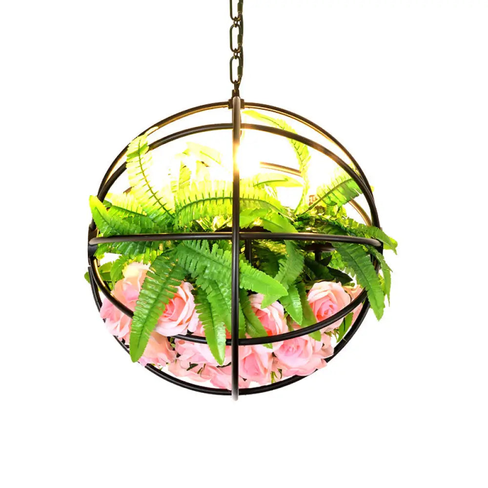 Rustic Pendant Lamp With Artistic Plant Design And Colorful Options - Perfect For Cafes Homes Light