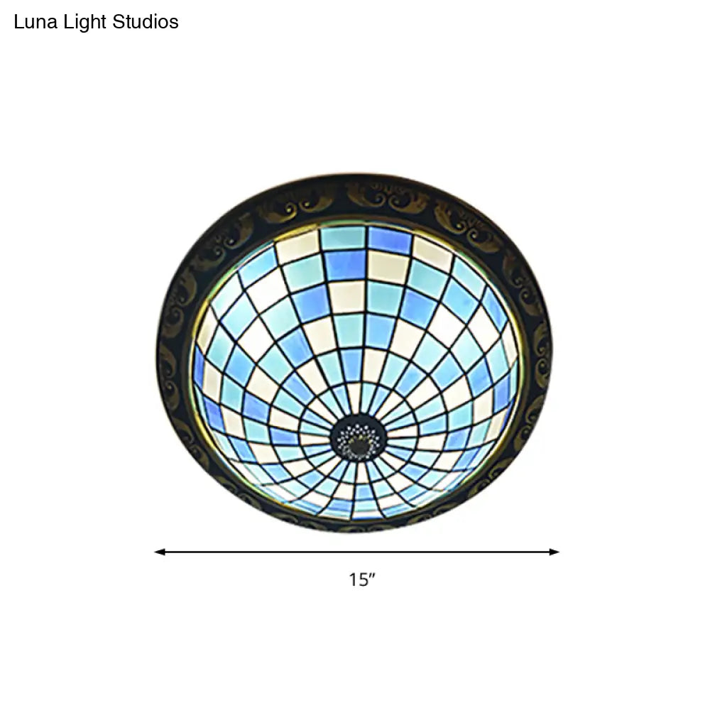 Rustic Stained Glass Sunflower Ceiling Light In Multicolor Options For Dining Room Tiffany Décor