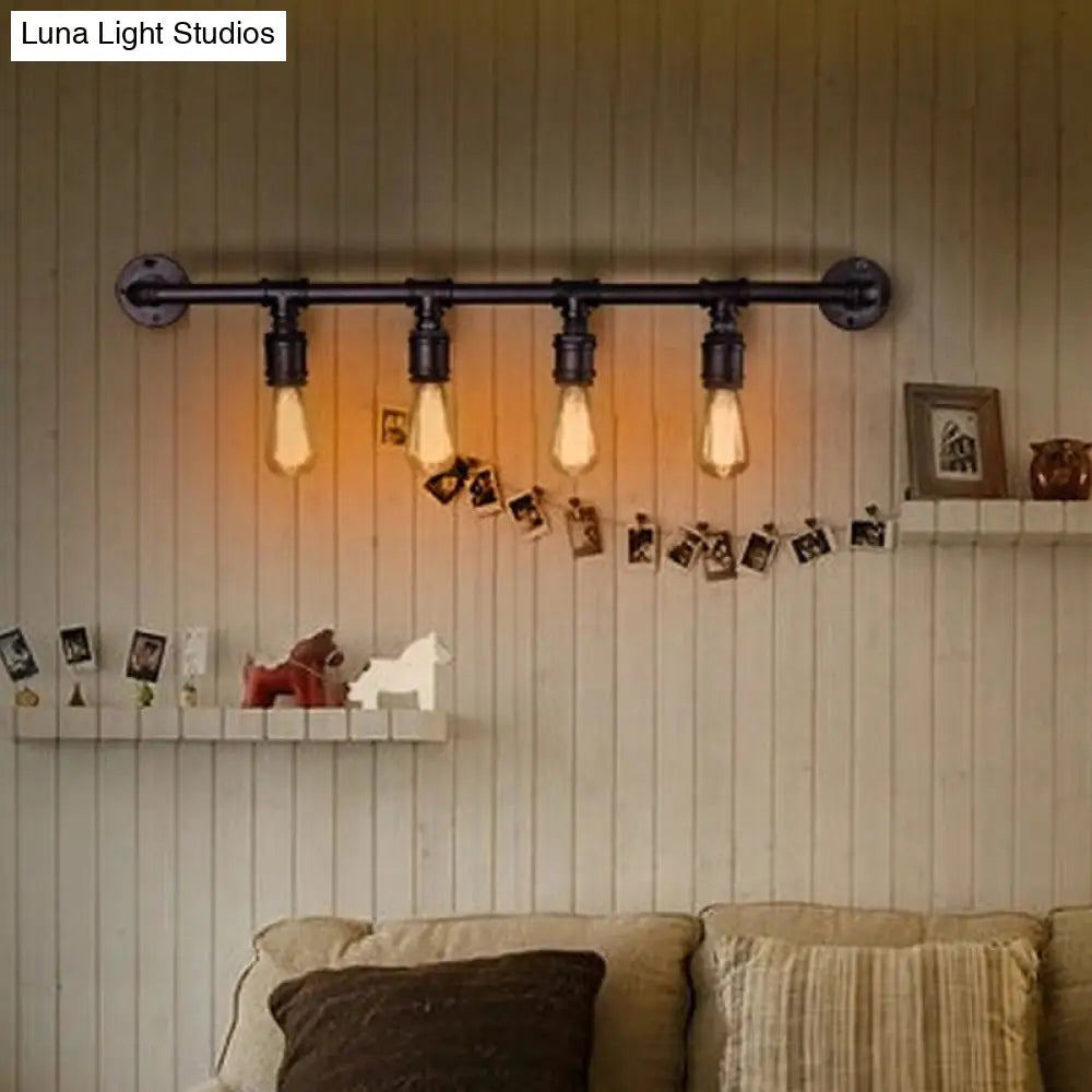 Rustic Wrought Iron Wall Light With Farmhouse Charm For Living Room