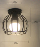 Scarlett Vintage Industrial Iron Cage Led Ceiling Lights 04 Ceiling
