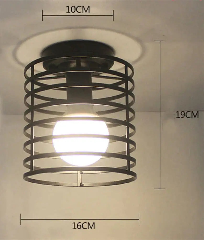 Scarlett Vintage Industrial Iron Cage Led Ceiling Lights 05 Ceiling