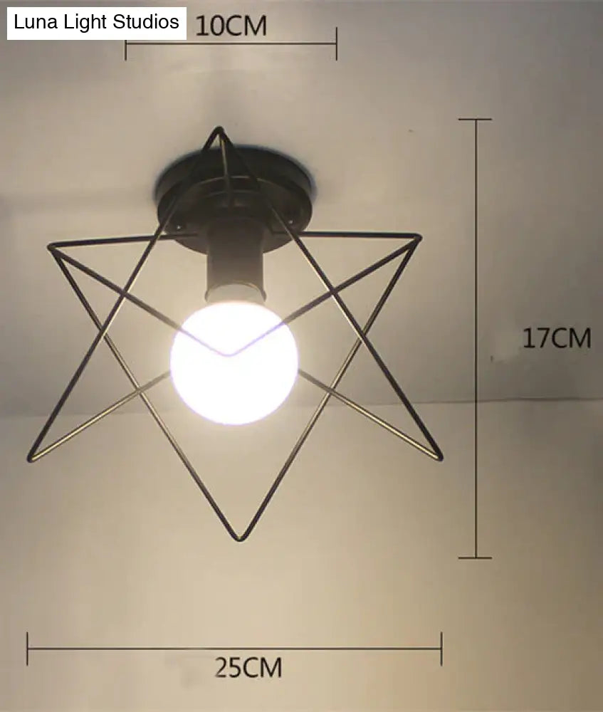 Scarlett Vintage Industrial Iron Cage Led Ceiling Lights Ceiling