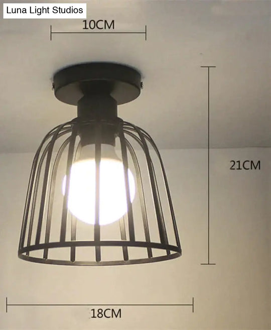 Scarlett- Vintage Industrial Iron Cage Led Ceiling Lights