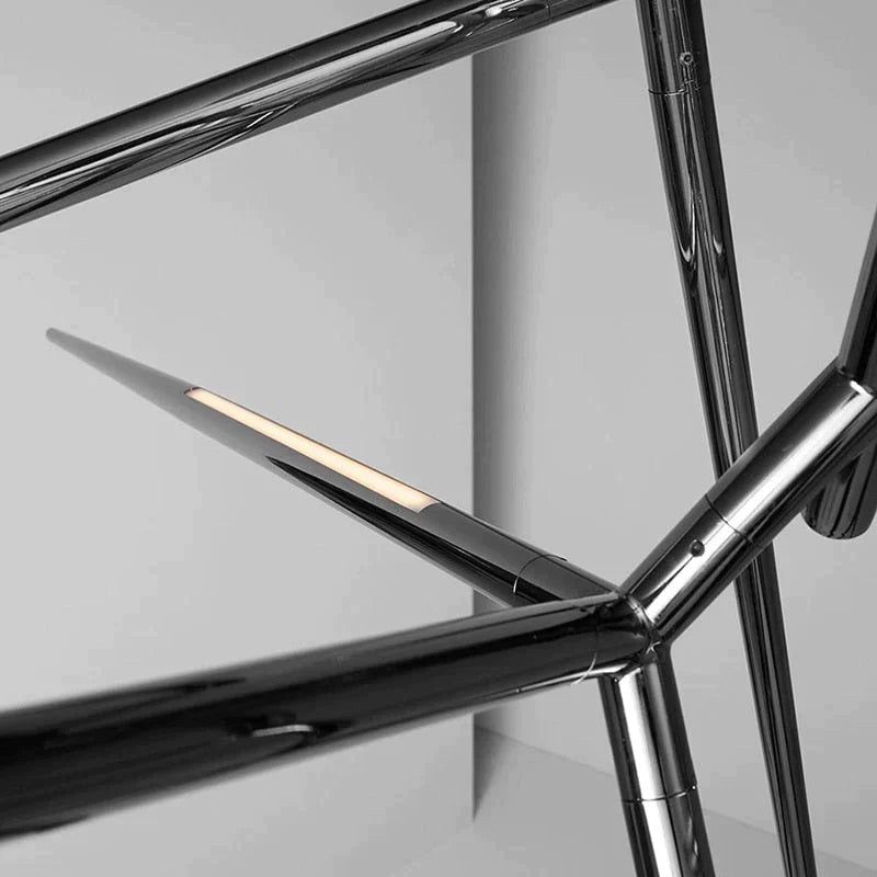 Sedona - Minimalist LED Pearl black/Copper color Iron Chandelier
