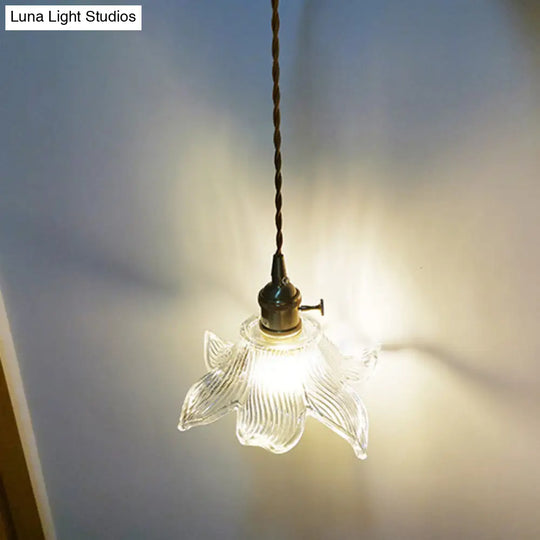 Shaded Wall Light With Clear Glass Fixture - Minimalist Single-Bulb Lighting For Living Room