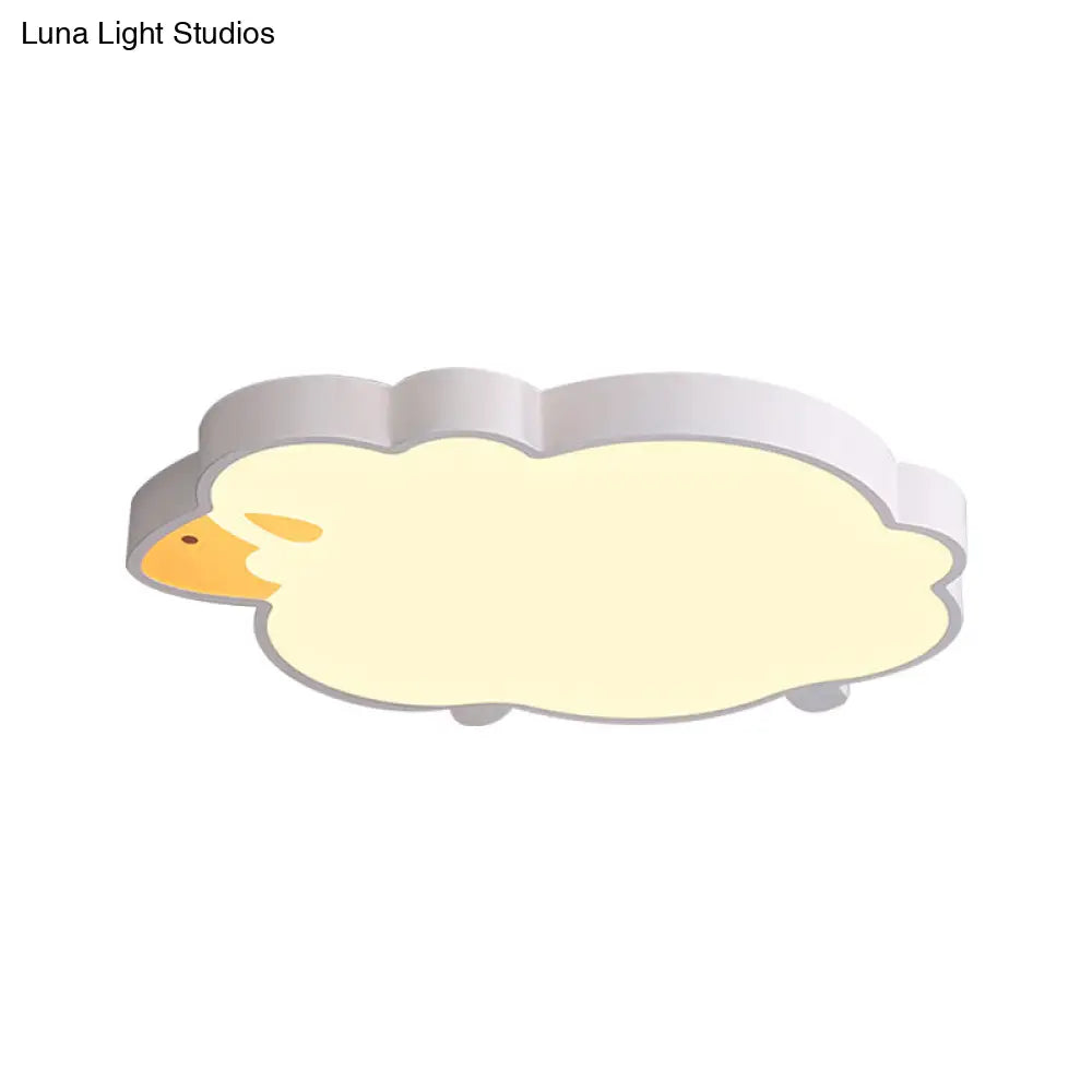 Sheep Led Ceiling Light - Modern Flush Mount For Chic Living Room Decor