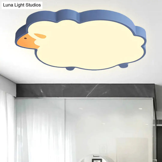 Sheep Led Ceiling Light - Modern Flush Mount For Chic Living Room Decor Blue / 19 Warm