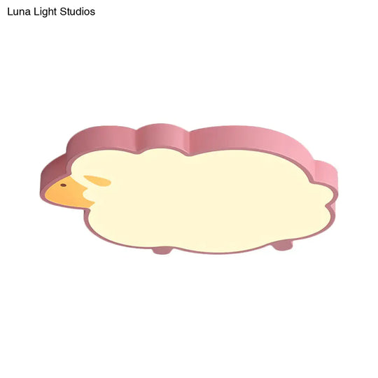 Sheep Led Ceiling Light - Modern Flush Mount For Chic Living Room Decor