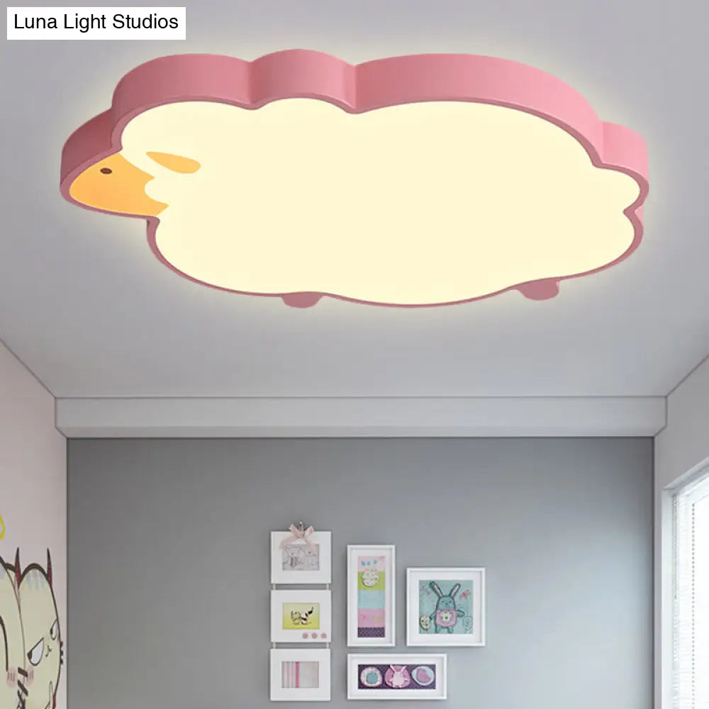 Sheep Led Ceiling Light - Modern Flush Mount For Chic Living Room Decor