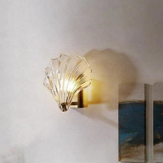 Shell Wall Lamp Postmodern Luxury Bedroom Bedside Living Room Tv Background Simple Creative