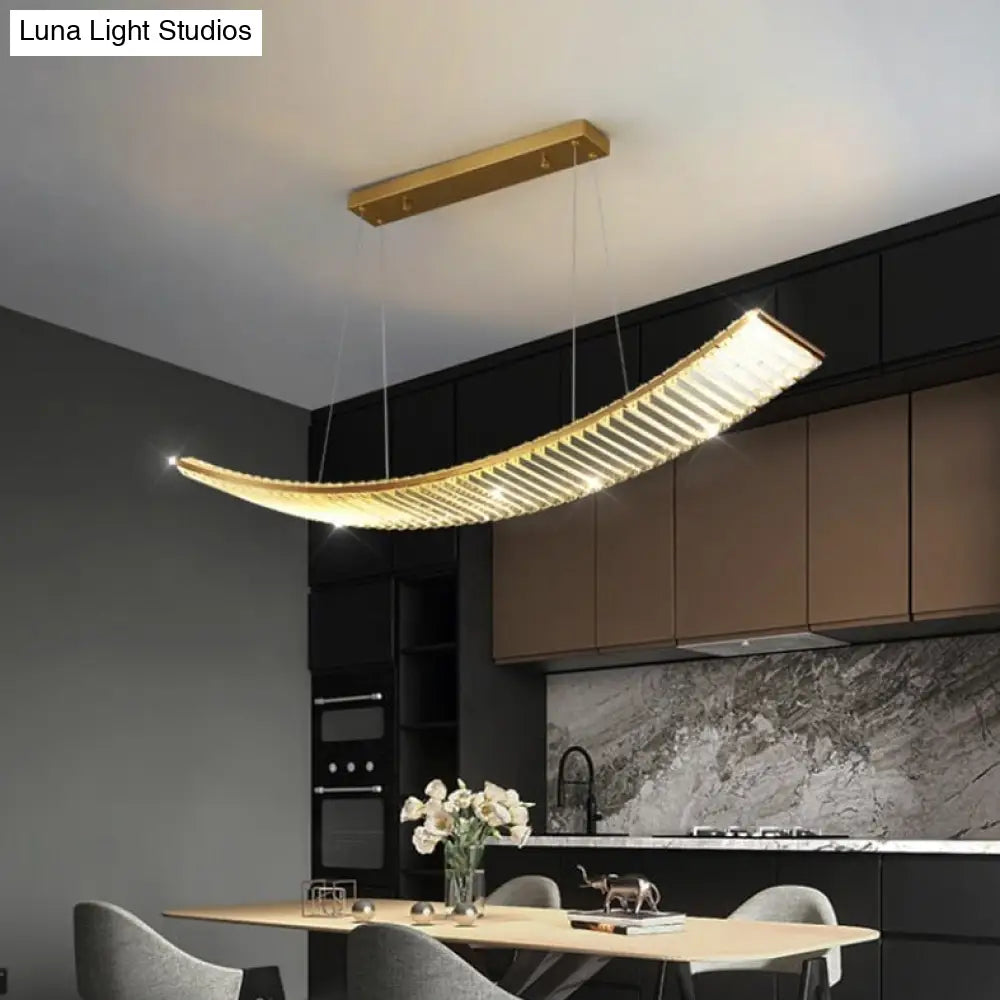 Shopia - Luxury Arch Crystal Suspension Chandelier Modern Lighting Design Ceiling Light Fixtures