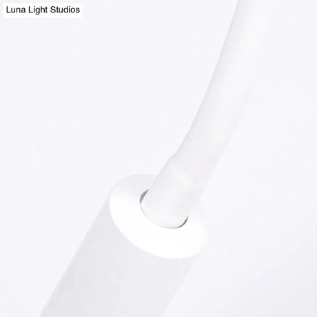 Silicone And Metal Led Adjustable Cylinder Reading Wall Light In Contemporary Black/White Design