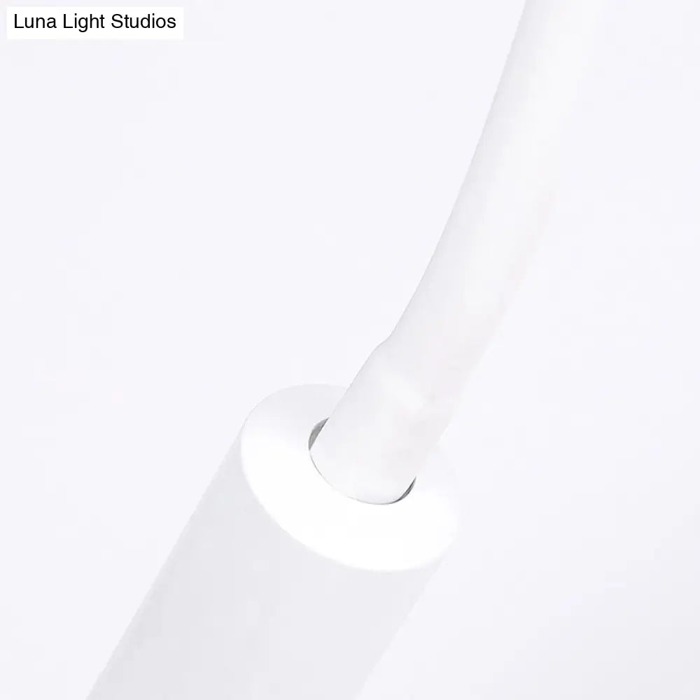 Silicone And Metal Led Adjustable Cylinder Reading Wall Light In Contemporary Black/White Design