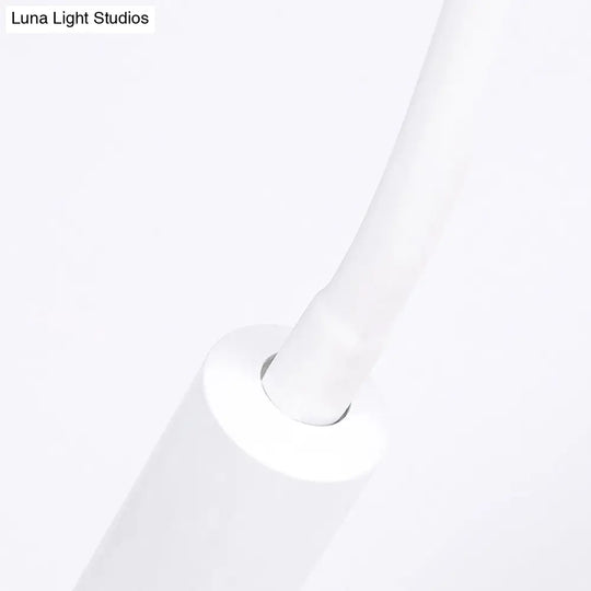 Silicone And Metal Led Adjustable Cylinder Reading Wall Light In Contemporary Black/White Design