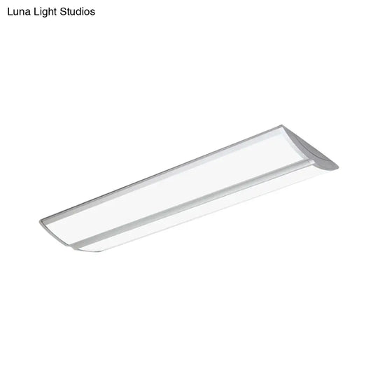 Silver Led Bedroom Flush Light Fixture