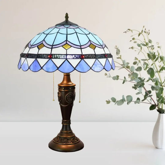 Silvia - Mediterranean Style Table Lamp Blue-White