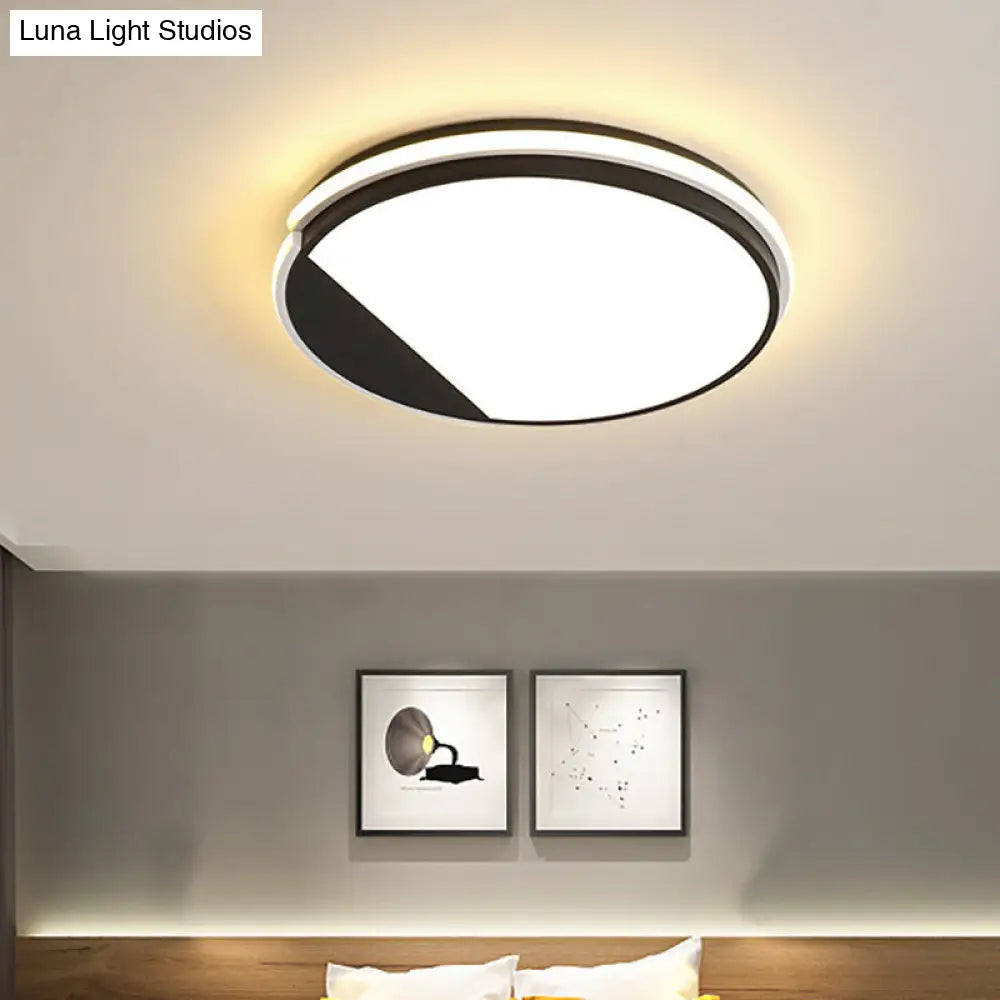 Simple Acrylic Flush Mount Led Ceiling Lamp 16/19.5 Diameter Warm/White Light - Dining Room Lighting