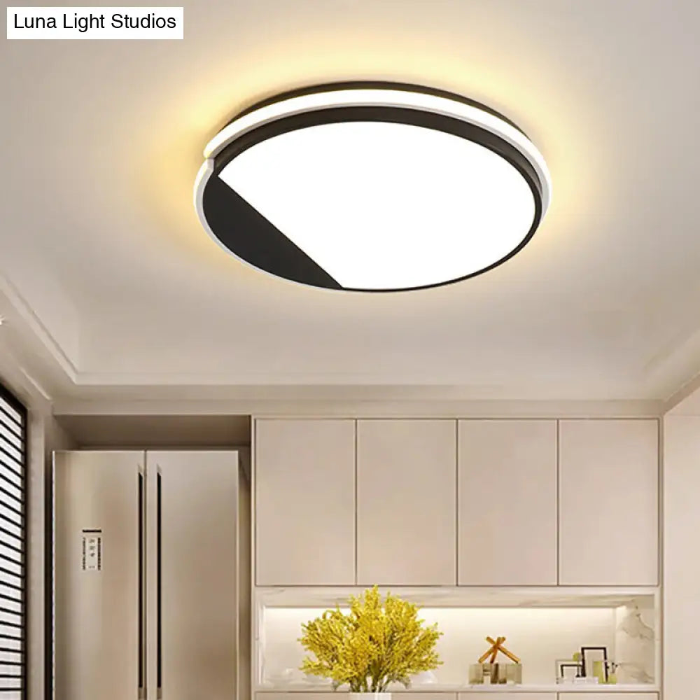 Simple Acrylic Flush Mount Led Ceiling Lamp 16/19.5 Diameter Warm/White Light - Dining Room Lighting