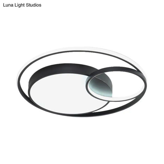 Simple Acrylic Led Ceiling Light Fixture - Circular Flush Mount Lamp For Dorm Room’