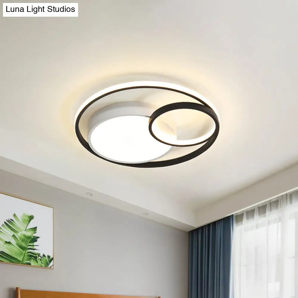 Simple Acrylic Led Ceiling Light Fixture - Circular Flush Mount Lamp For Dorm Room’