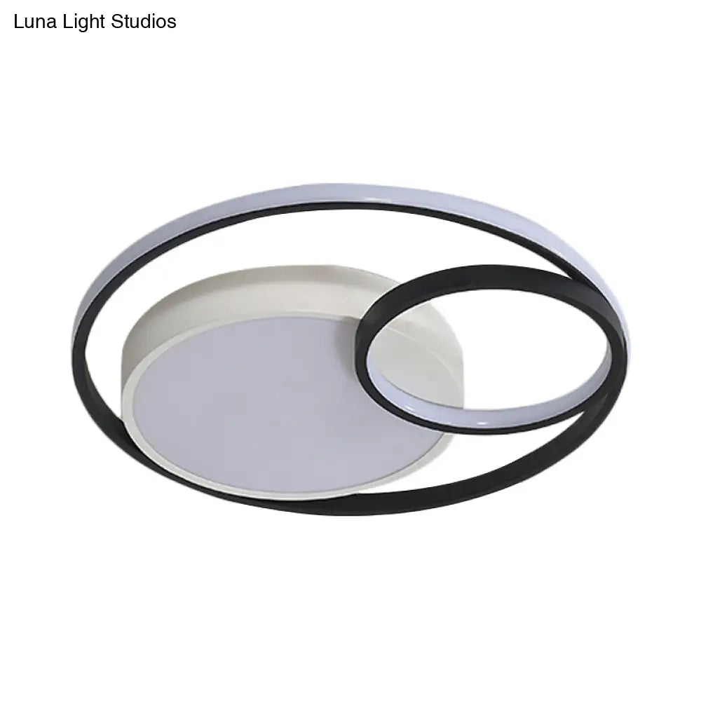 Simple Acrylic Led Ceiling Light Fixture - Circular Flush Mount Lamp For Dorm Room’